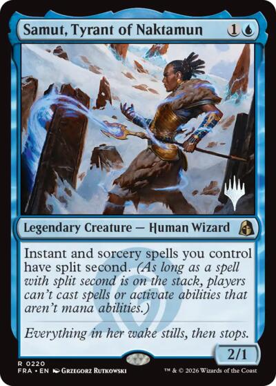 Samut, Tyrant of Naktamun (Promo Pack) from PFRA #220p, Magic: The Gathering card