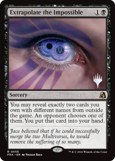 Extrapolate the Impossible (Promo Pack) from PFRA #55p, Magic: The Gathering card