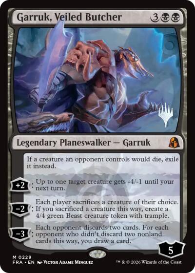 Garruk, Veiled Butcher (Promo Pack) from PFRA #229p, Magic: The Gathering card