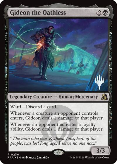Gideon the Oathless (Promo Pack) from PFRA #230p, Magic: The Gathering card