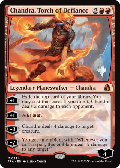 Chandra, Torch of Defiance (Promo Pack) from PFRA #244p, Magic: The Gathering card