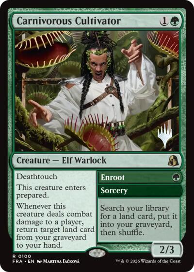 Carnivorous Cultivator (Promo Pack) from PFRA #100p, Magic: The Gathering card