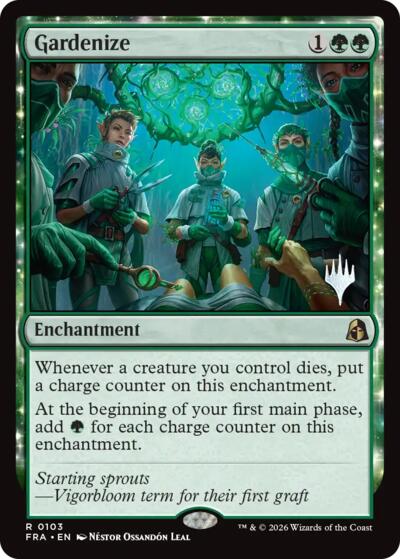 Gardenize (Promo Pack) from PFRA #103p, Magic: The Gathering card