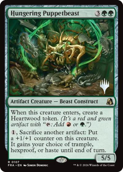 Hungering Puppetbeast (Promo Pack) from PFRA #107p, Magic: The Gathering card