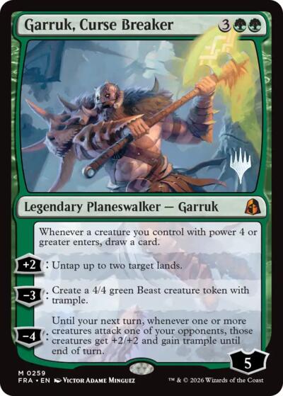 Garruk, Curse Breaker (Promo Pack) from PFRA #259p, Magic: The Gathering card