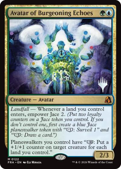 Avatar of Burgeoning Echoes (Promo Pack) from PFRA #122p, Magic: The Gathering card