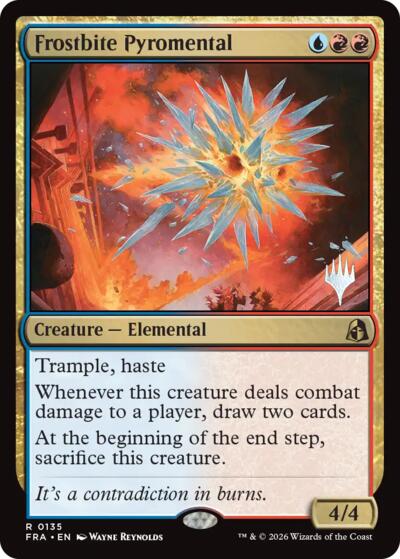 Frostbite Pyromental (Promo Pack) from PFRA #135p, Magic: The Gathering card