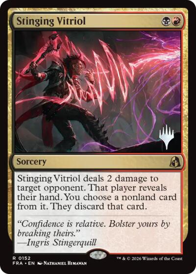 Stinging Vitriol (Promo Pack) from PFRA #152p, Magic: The Gathering card