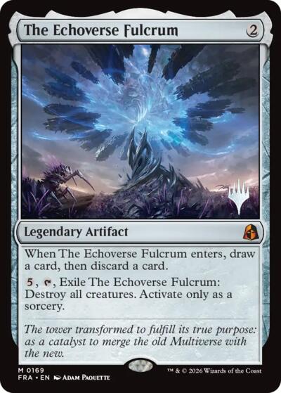 The Echoverse Fulcrum (Promo Pack) from PFRA #169p, Magic: The Gathering card