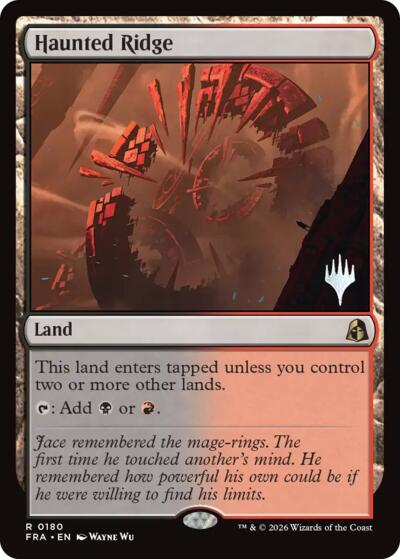 Haunted Ridge (Promo Pack) from PFRA #180p, Magic: The Gathering card