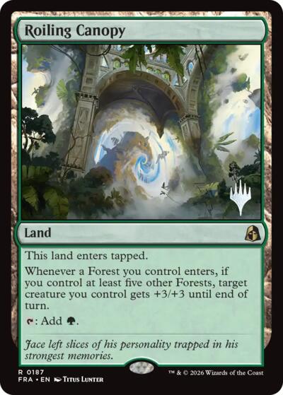 Roiling Canopy (Promo Pack) from PFRA #187p, Magic: The Gathering card