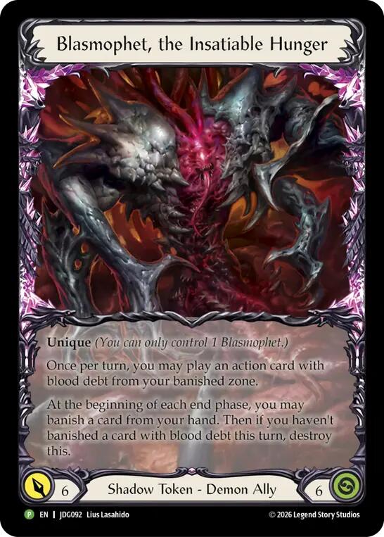 Blasmophet, the Insatiable Hunger - JDG092 JDG092/1230 (PR) — Flesh and Blood: Promo Cards