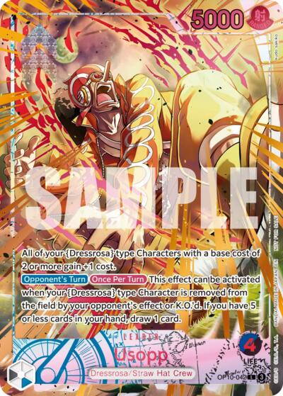 Carta Usopp (Flame-Flame Fruit Coliseum) del set One Piece Promotion Cards