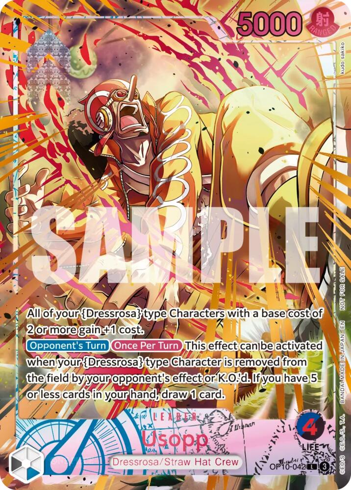 Usopp (Flame-Flame Fruit Coliseum) OP10-042 from One Piece Promotion Cards