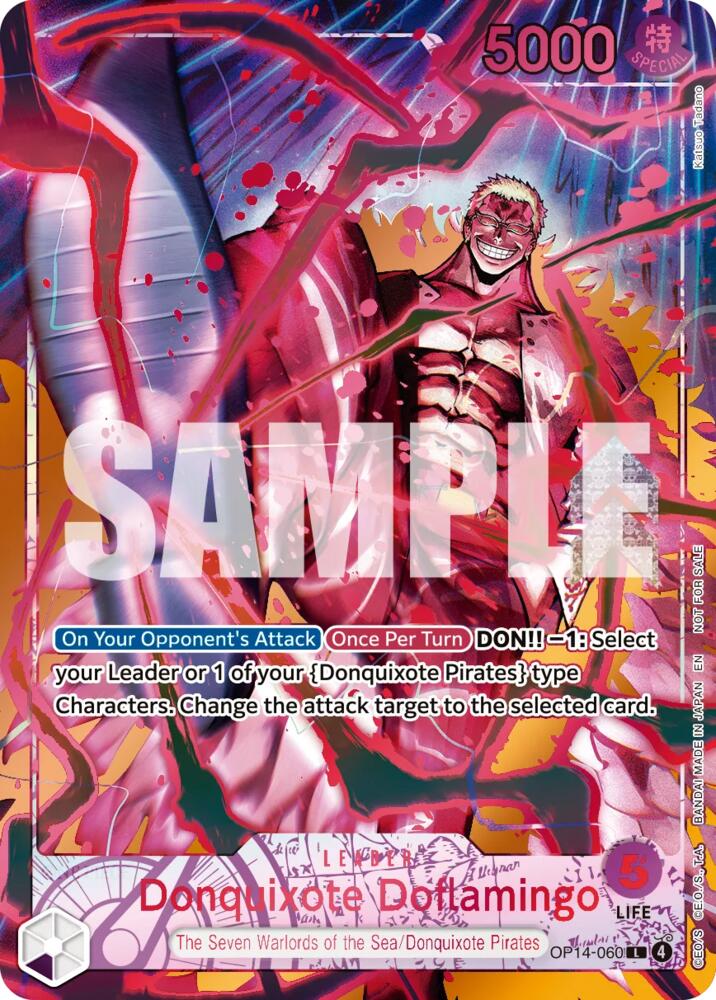 Donquixote Doflamingo OP14-060 · Flame-Flame Fruit Coliseum