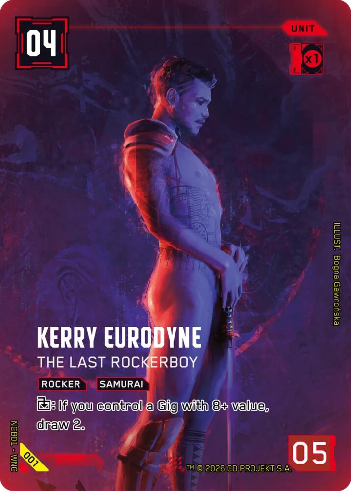 Kerry Eurodyne - The Last Rockerboy (Night City Brawl Season 1) — Cyberpunk TCG card