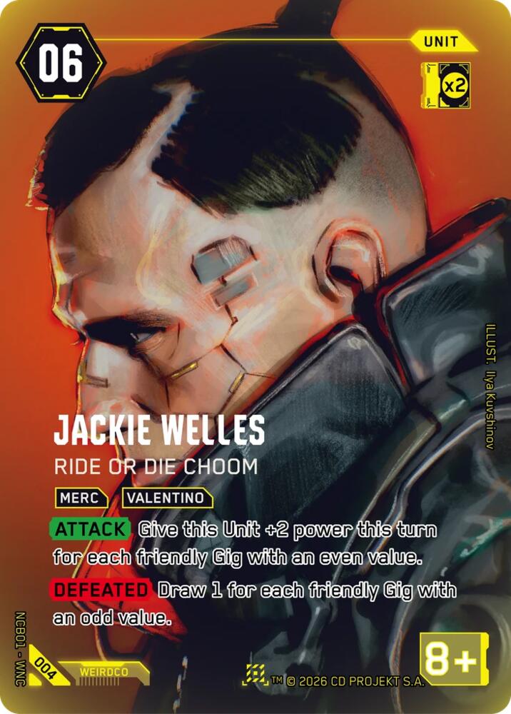 Jackie Welles - Ride or Die Choom (Night City Brawl Season 1) — Cyberpunk TCG card