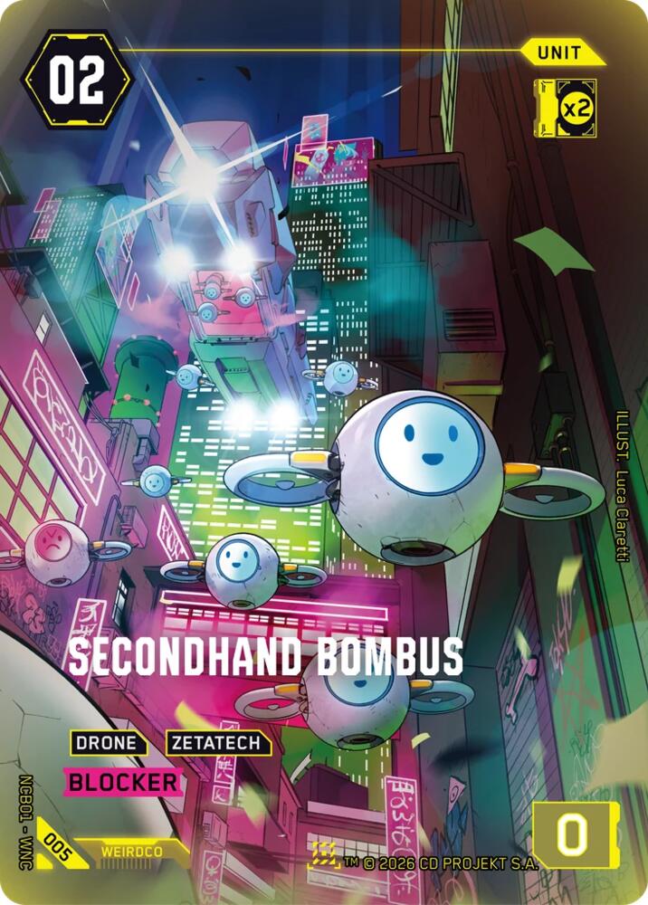 Secondhand Bombus (Night City Brawl Season 1) — Cyberpunk TCG card