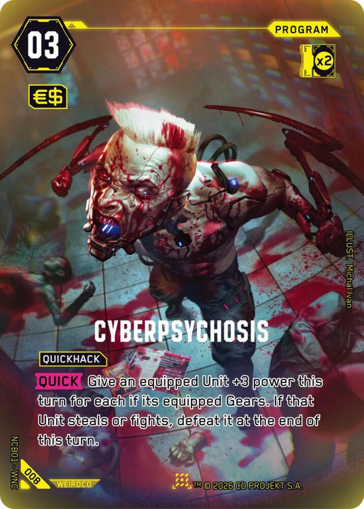 Cyberpsychosis (Night City Brawl Season 1) — Cyberpunk TCG card
