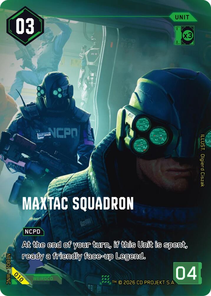 MaxTac Squadron (Night City Brawl Season 1) — Cyberpunk TCG card