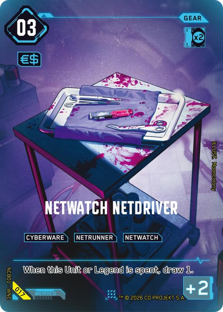 NetWatch Netdriver (Night City Brawl Season 1) — Cyberpunk TCG card