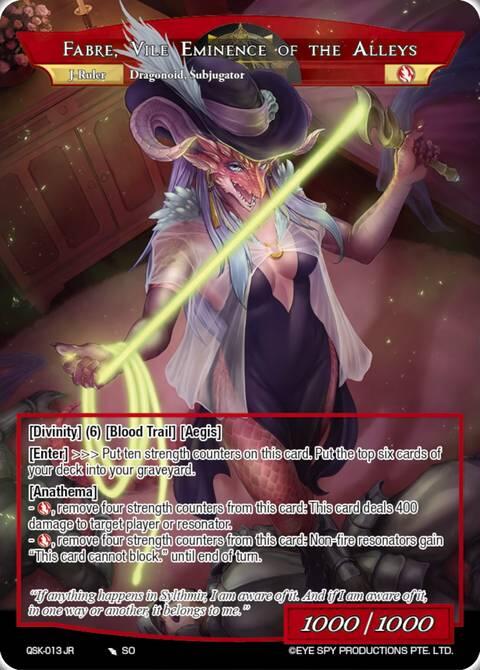 第五人格 ACT xen 译森 COAⅦ トレーディングカード IVLカード Elitist Dragonoid Matriarch, Fabre // Fabre, Vile Eminence of the