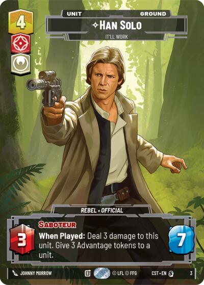 Han Solo - It'll Work (Costco Exclusive) – Ashes of the Empire #3 Star Wars: Unlimited card
