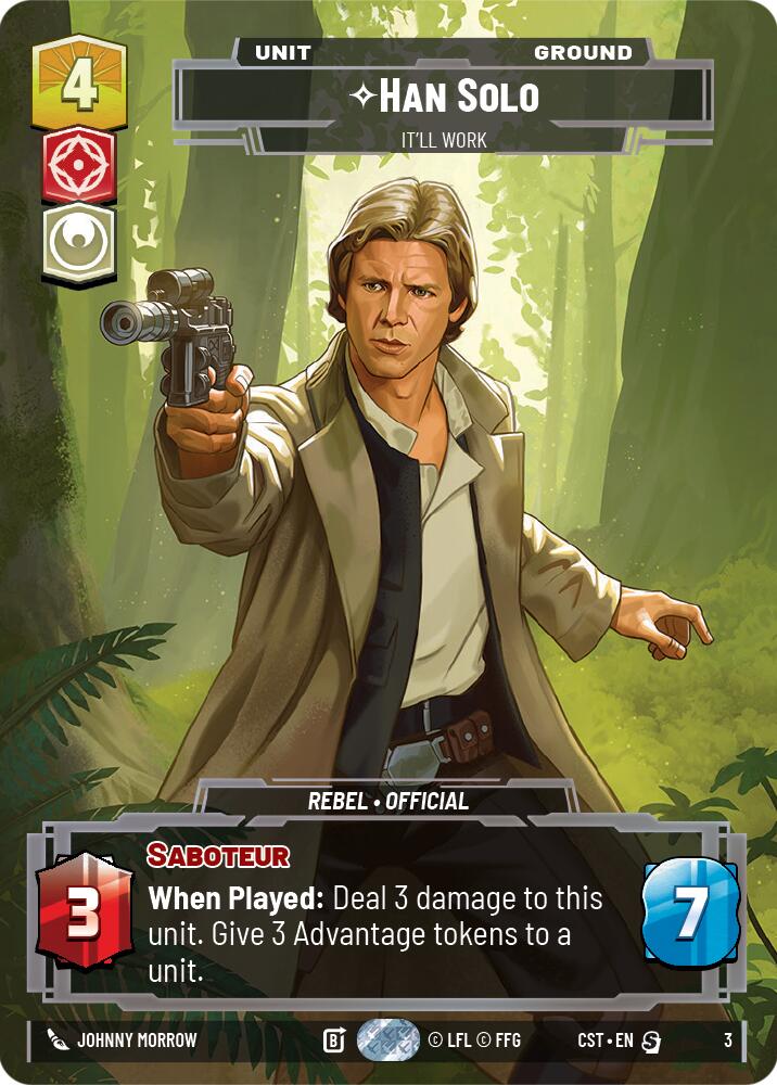 Han Solo - It'll Work (Costco Exclusive) – Ashes of the Empire #3 Star Wars: Unlimited card