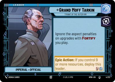 Grand Moff Tarkin - Tyrant of the Outer Rim – Homeworlds #4/272 Star Wars: Unlimited card