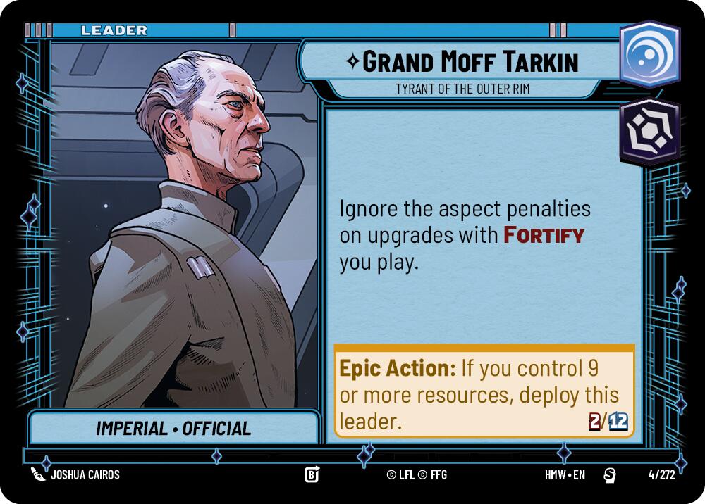 Grand Moff Tarkin - Tyrant of the Outer Rim – Homeworlds #4/272 Star Wars: Unlimited card