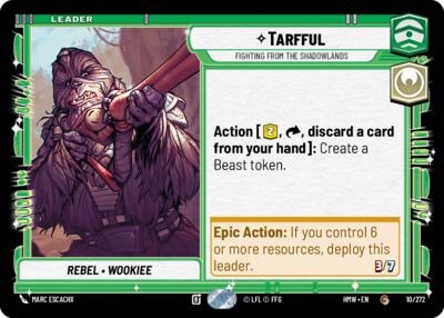 Tarfful - Fighting from the Shadowlands – Homeworlds #10/272 Star Wars: Unlimited card