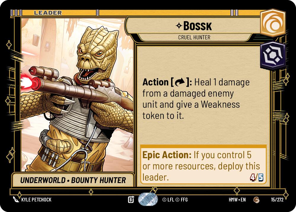 Bossk - Cruel Hunter – Homeworlds #15/272 Star Wars: Unlimited card