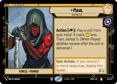 Maul - Old Master – Homeworlds #16/272 Star Wars: Unlimited card