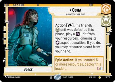 Osha - Haunted By Her Past – Homeworlds #17/272 Star Wars: Unlimited card