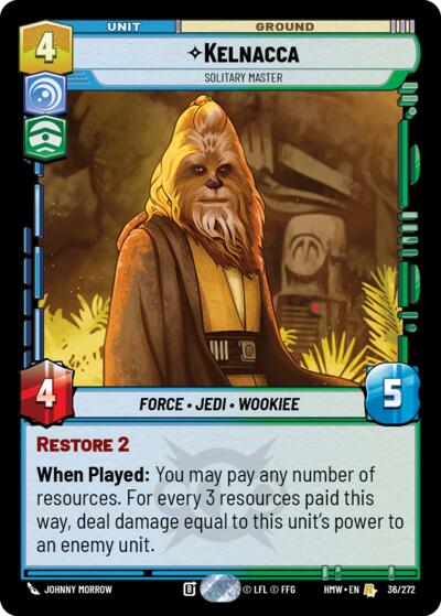 Kelnacca - Solitary Master – Homeworlds #36/272 Star Wars: Unlimited card