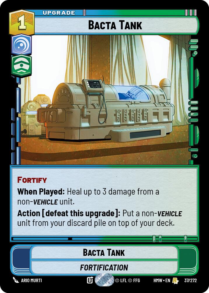 Bacta Tank – Homeworlds #37/272 Star Wars: Unlimited card