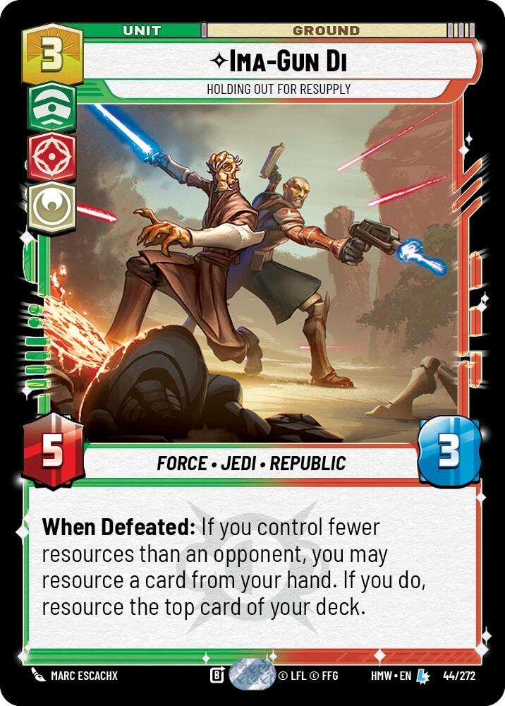 Ima-Gun Di - Holding Out For Resupply – Homeworlds #44/272 Star Wars: Unlimited card