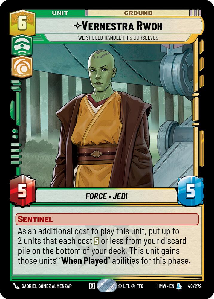 Vernestra Rwoh - We Should Handle This Ourselves – Homeworlds #48/272 Star Wars: Unlimited card