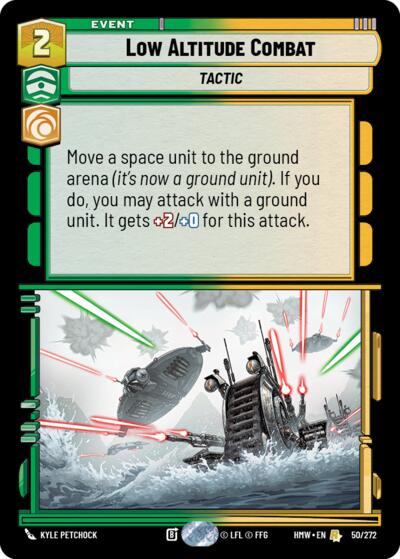 Low Altitude Combat – Homeworlds #50/272 Star Wars: Unlimited card