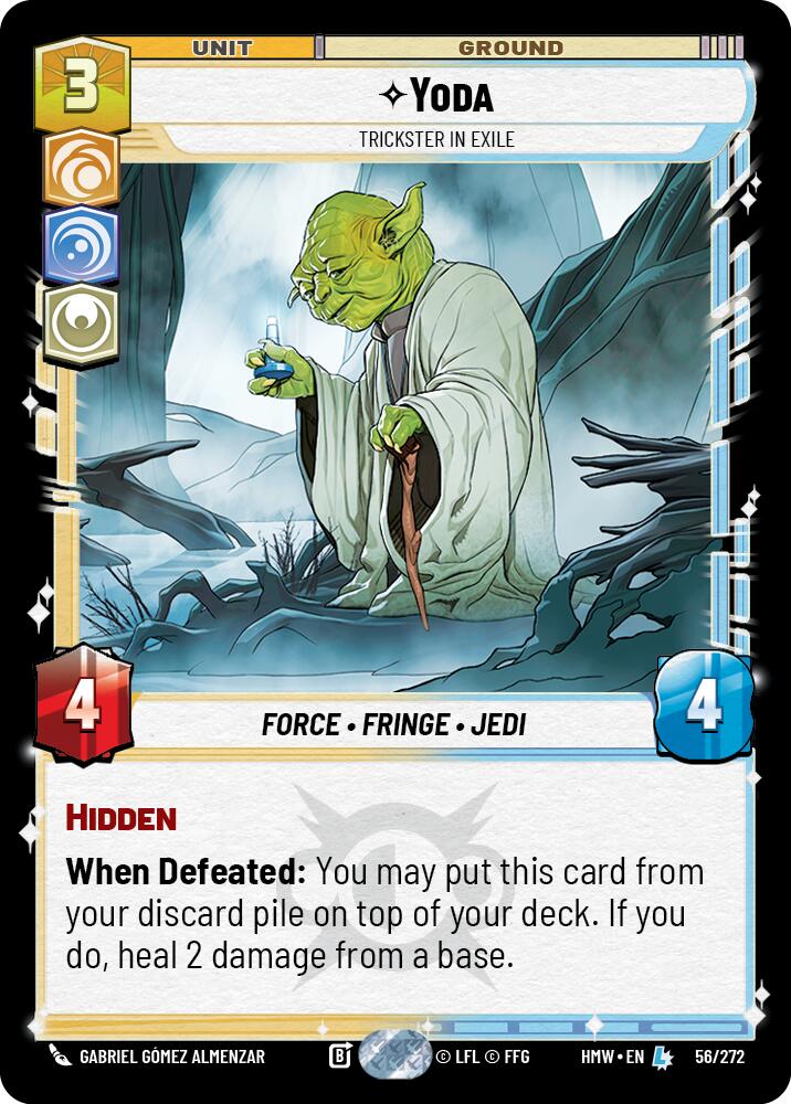 Yoda - Trickster in Exile – Homeworlds #56/272 Star Wars: Unlimited card