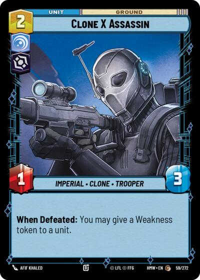 Clone X Assassin – Homeworlds #59/272 Star Wars: Unlimited card
