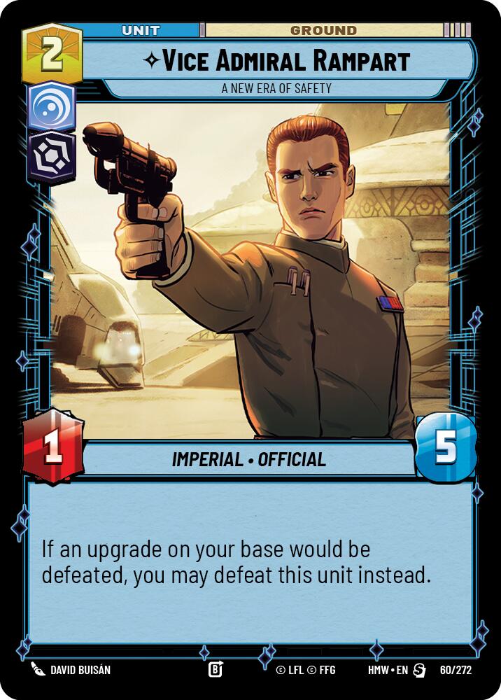 Vice Admiral Rampart - A New Era of Safety – Homeworlds #60/272 Star Wars: Unlimited card