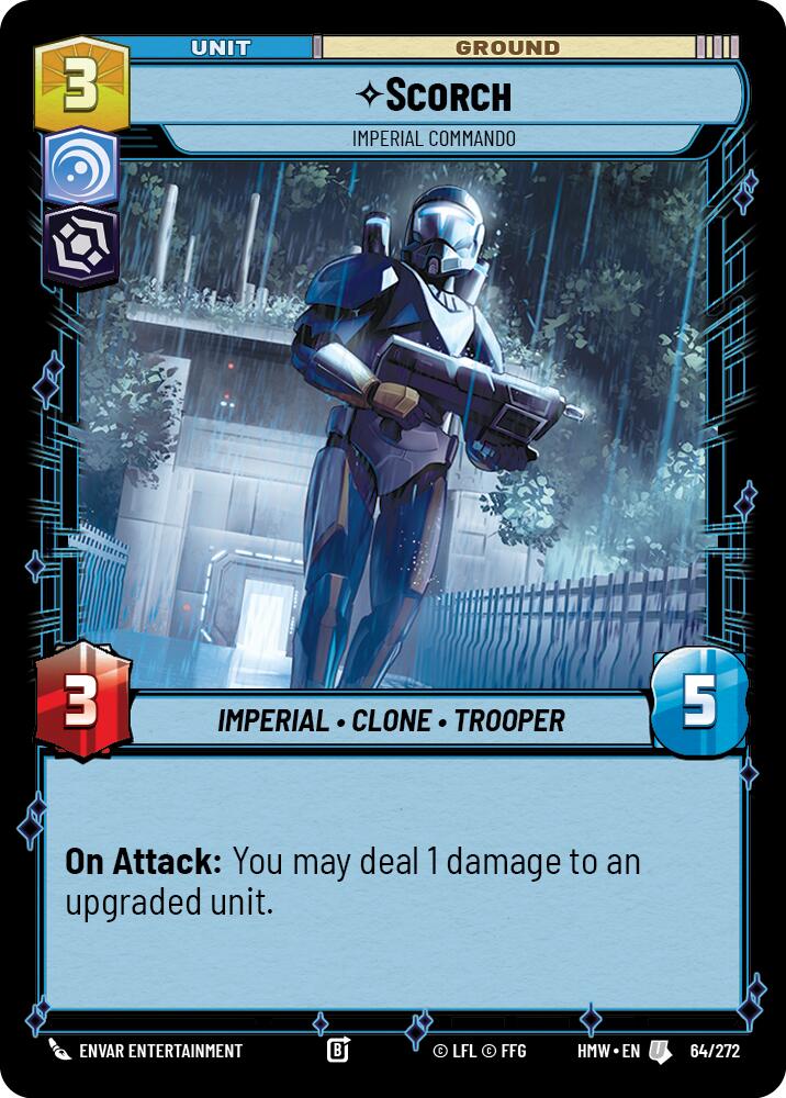 Scorch - Imperial Commando – Homeworlds #64/272 Star Wars: Unlimited card