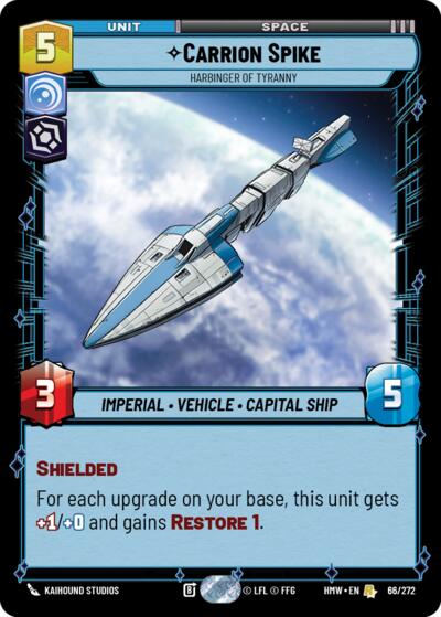 Carrion Spike - Harbinger of Tyranny – Homeworlds #66/272 Star Wars: Unlimited card