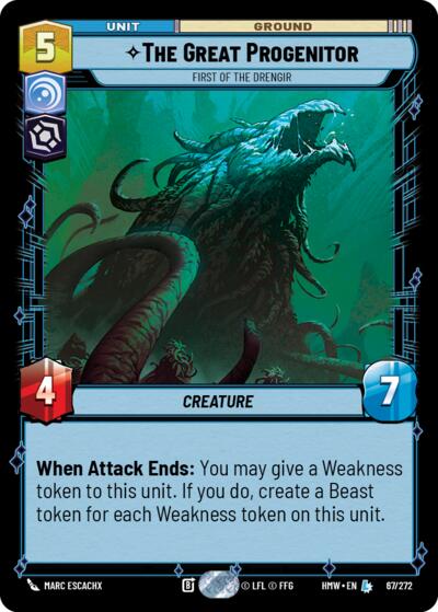 The Great Progenitor - First of the Drengir – Homeworlds #67/272 Star Wars: Unlimited card