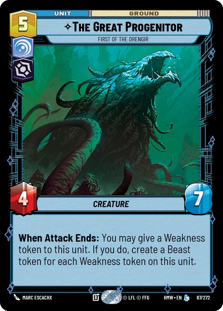 The Great Progenitor - First of the Drengir – Homeworlds #67/272 Star Wars: Unlimited card