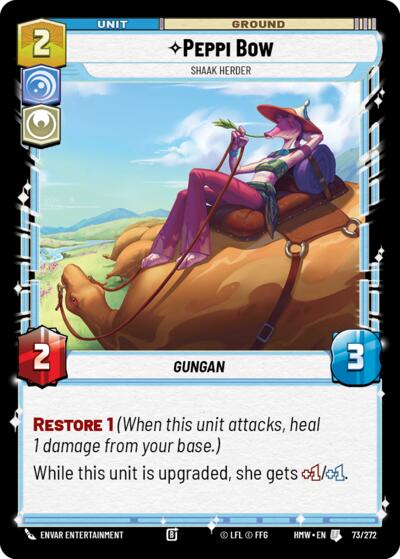 Peppi Bow - Shaak Herder – Homeworlds #73/272 Star Wars: Unlimited card