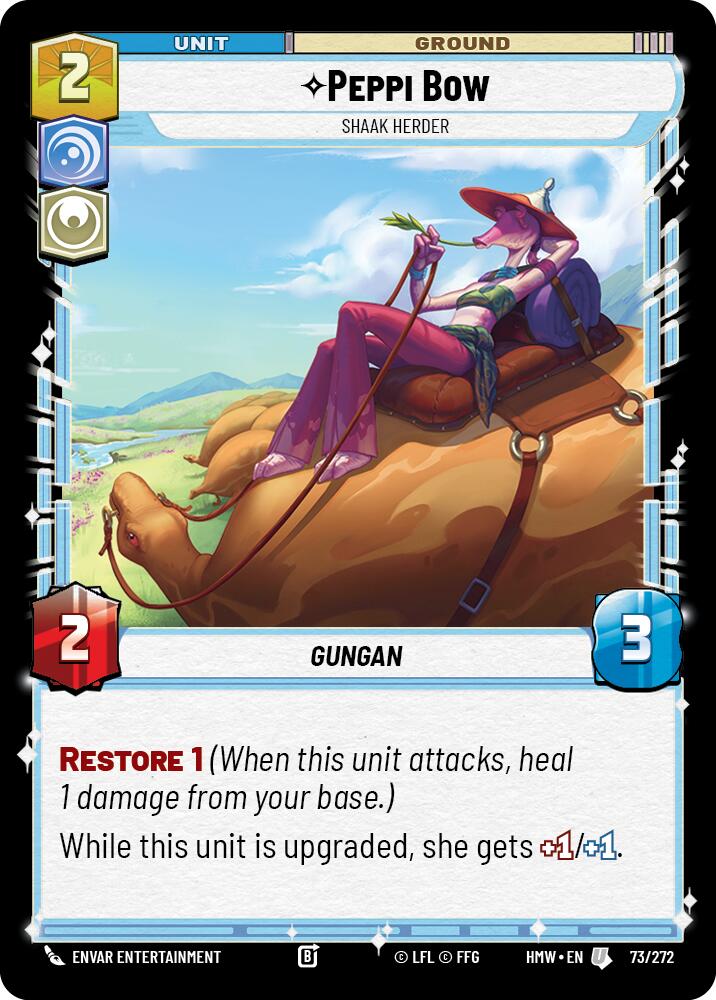 Peppi Bow - Shaak Herder – Homeworlds #73/272 Star Wars: Unlimited card
