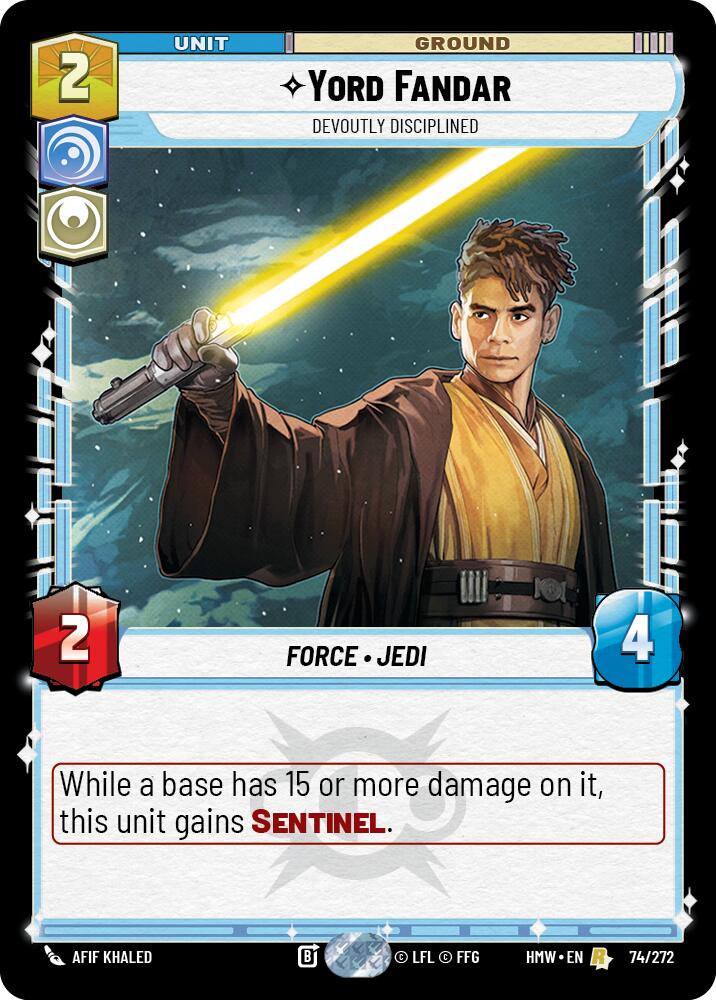 Yord Fandar - Devoutly Disciplined – Homeworlds #74/272 Star Wars: Unlimited card
