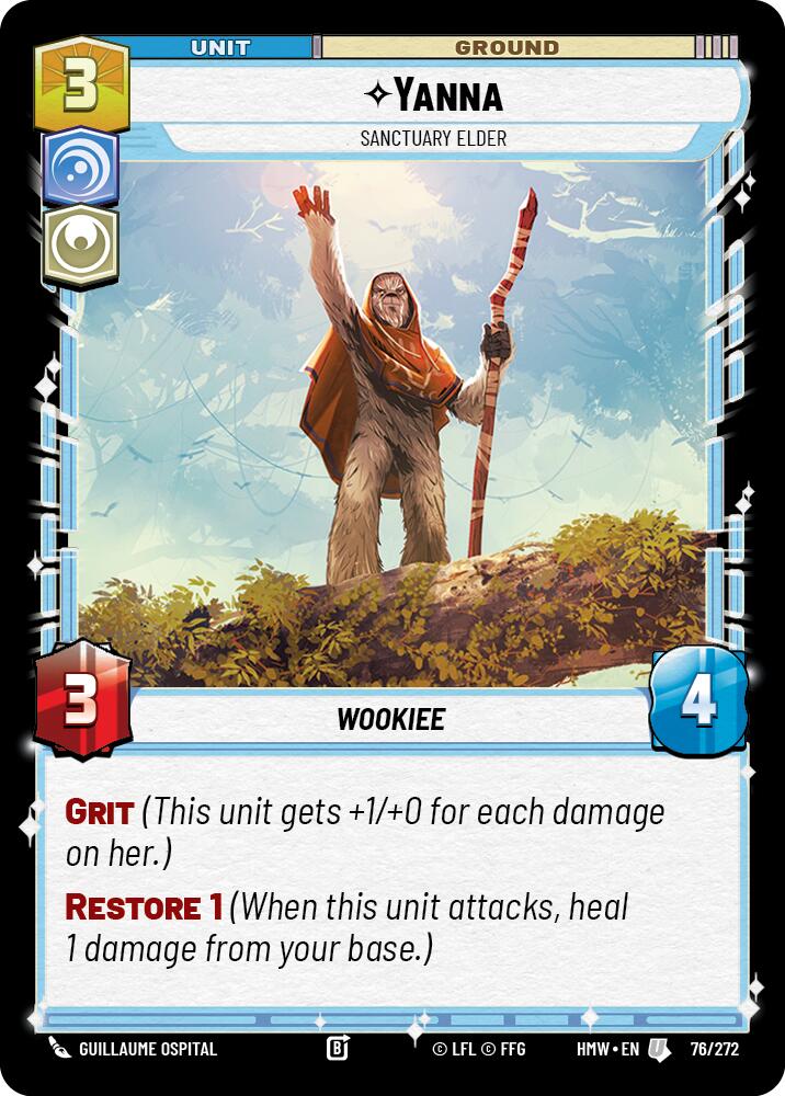 Yanna - Sanctuary Elder – Homeworlds #76/272 Star Wars: Unlimited card